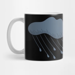 Single Stormy Cloud, Illustrated Raincloud in greys Mug